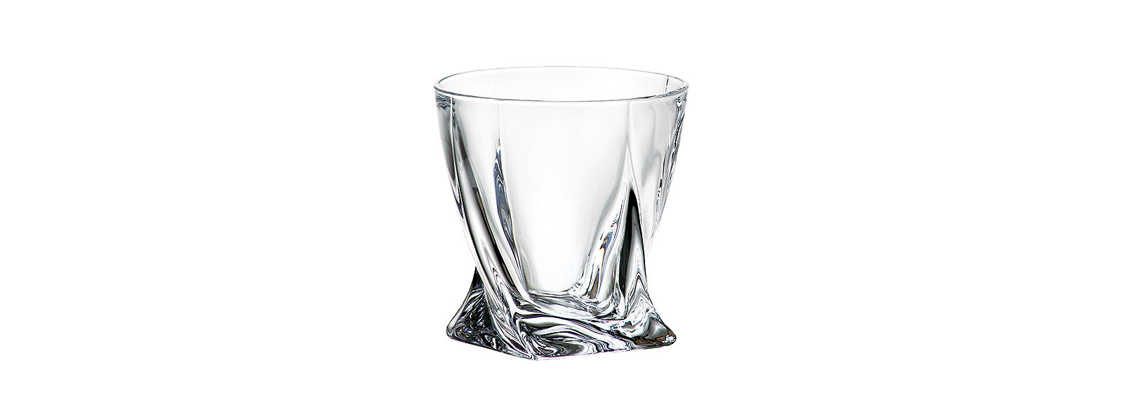 QUADRO KRIŠTÁĽOVÉ POHÁRE NA WHISKY 340 ml - 6 kusov