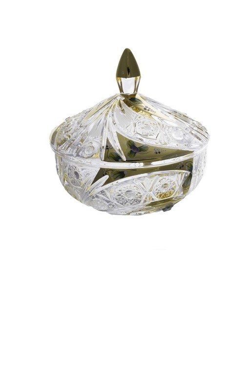 DIAMANTE GOLD KRIŠTÁĽOVÁ DÓZA 15 cm