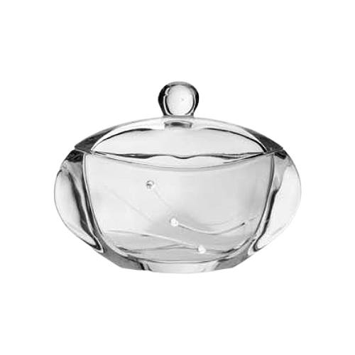 ORBIT KRIŠTÁĽOVÁ DÓZA SO SWAROVSKÝMI KAMIENKAMI 18 cm